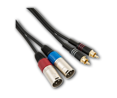 RCA to XLR male  (twin)