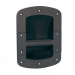 Click to see a larger image of Speaker Steel bar handle in recessed black plastic dish