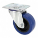 Click to see a larger image of Swivel Castor Premium Grade - Blue Wheel 100mm 