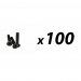 Click to see a larger image of Pack of 100 Countersunk Hex Head Bolt M6 x 30mm (Black) 