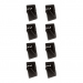 Click to see a larger image of Pack of 8 Large recessed connector dish for 2 x Speakon 4 pin - black