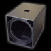 Click to see a larger image of JAM Systems S118 Subwoofer Cabinet - finished cabinet ready for loading and 4 castors fitted
