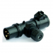 Click to see a larger image of PCE 16A 240V 1ph Ceeform T Connector IP44 Rated <i>Midnight Series</i> Black