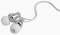 Click to see a larger image of White and Silver Stereo earphones