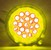 Click to see a larger image of GU10 Mains Voltage LED lamp 18 LEDs 230Vac - Yellow