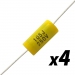 Click to see a larger image of Pack of 4 Polypropylene 1.0uF Audio Capacitors