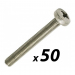 Click to see a larger image of 50 Pack of Tuff Cab M6 x 50mm Pozi Pan Head Screw Zinc Plated