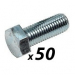 Click to see a larger image of Pack of 50 M8 hex bolt 30mm zinc plated 
