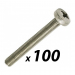 Click to see a larger image of Pack of 100 Tuff Cab M6 x 50mm Pozi Pan Head Screw Zinc Plated