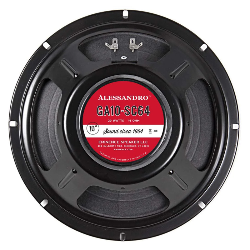 Eminence George Alessandro Signature 10-SC64 - 10 inch 20W 16 Ohm Guitar Speaker 