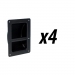 Click to see a larger image of 4 Pack of Speaker Steel bar handle medium black