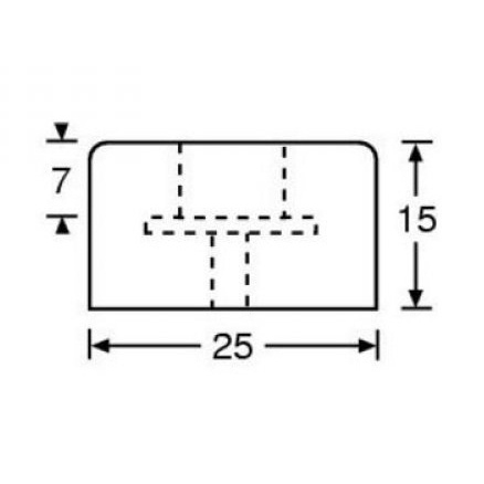 Case/Speaker Cabinet Foot 25mm x 15mm