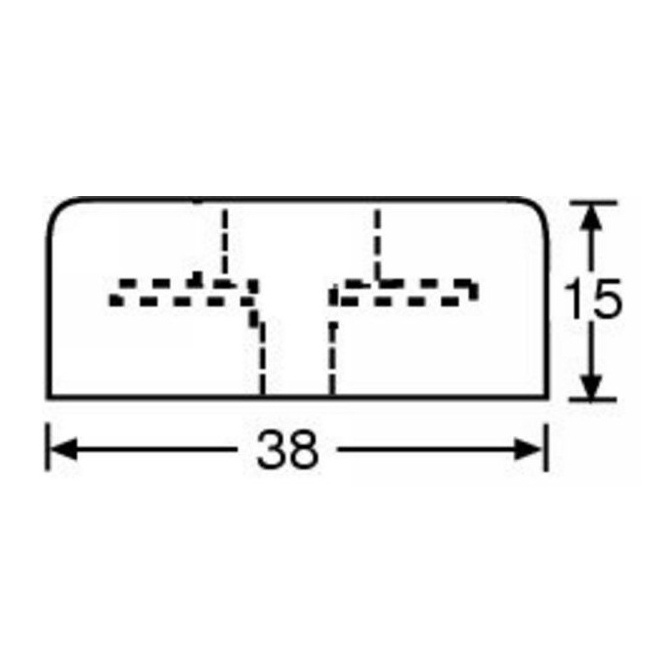 Case/Speaker Cabinet Feet 38mm x 15mm