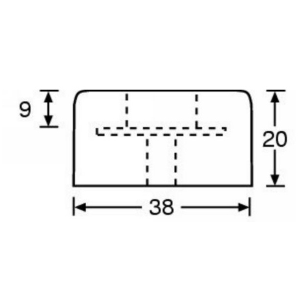 Case/Speaker Cabinet Foot 38mm x 20mm