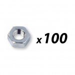 Pack of 100 Nut M6 - plated 