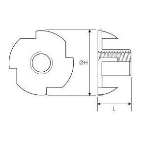 Tuff Cab 100 Pack of M4 Tee Nut (teenut)