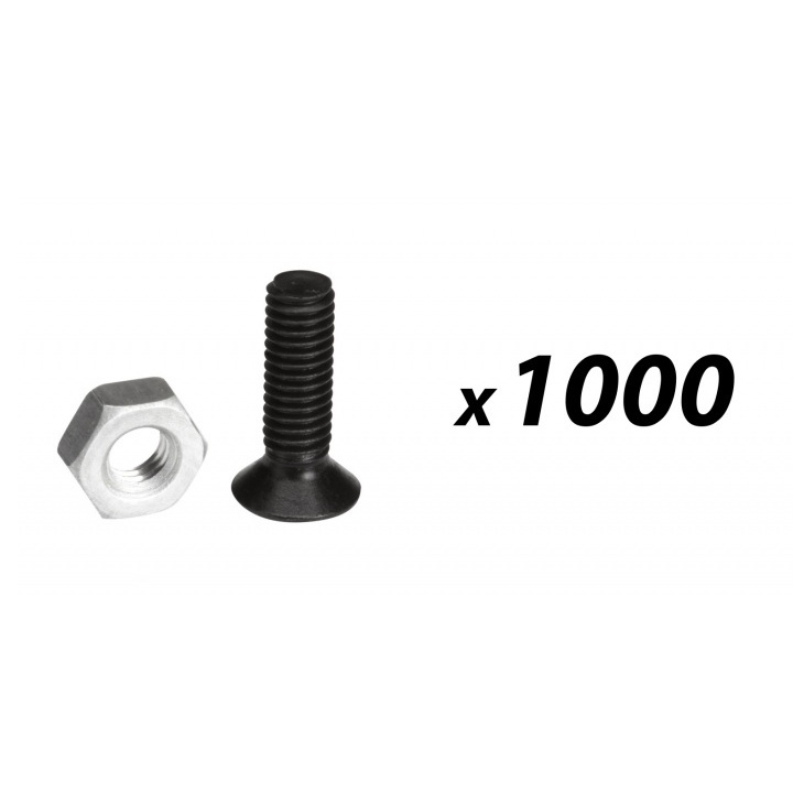 Pack of 1000 Screw M3 x 10mm for XLR fixing - Black, single