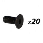 Pack of 20 Countersunk Hex Head Bolt M10 x 20mm  (Black)