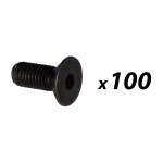 Pack of 100 Countersunk Hex Head Bolt M10 x 30mm  (Black)