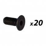 Pack of 20 Countersunk Hex Head Bolt M10 x 30mm  (Black)