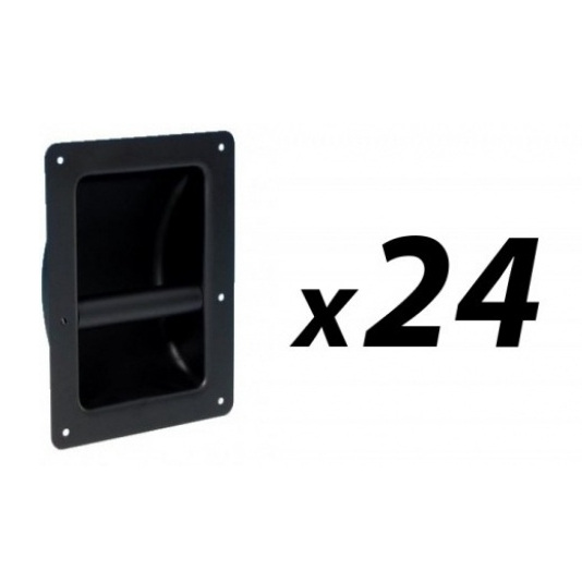 Bulk Carton of 24 Speaker Steel bar handle medium black