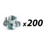 Box of 200 M6 Tee Nut (teenut)