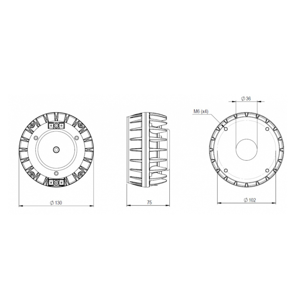 B&C DCX354 - 1.4 inch 8 ohm Co-axial Compression Driver