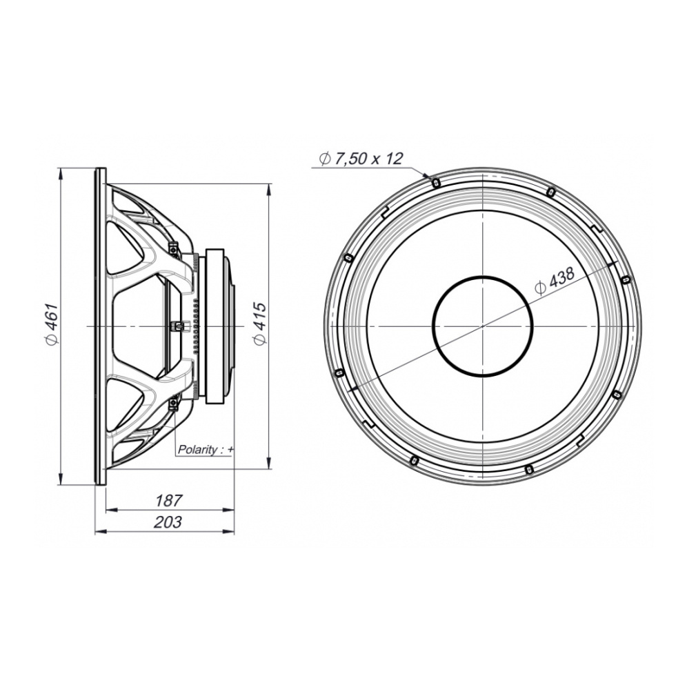 Beyma 18G550/S - 18 inch 900W 8 Ohm