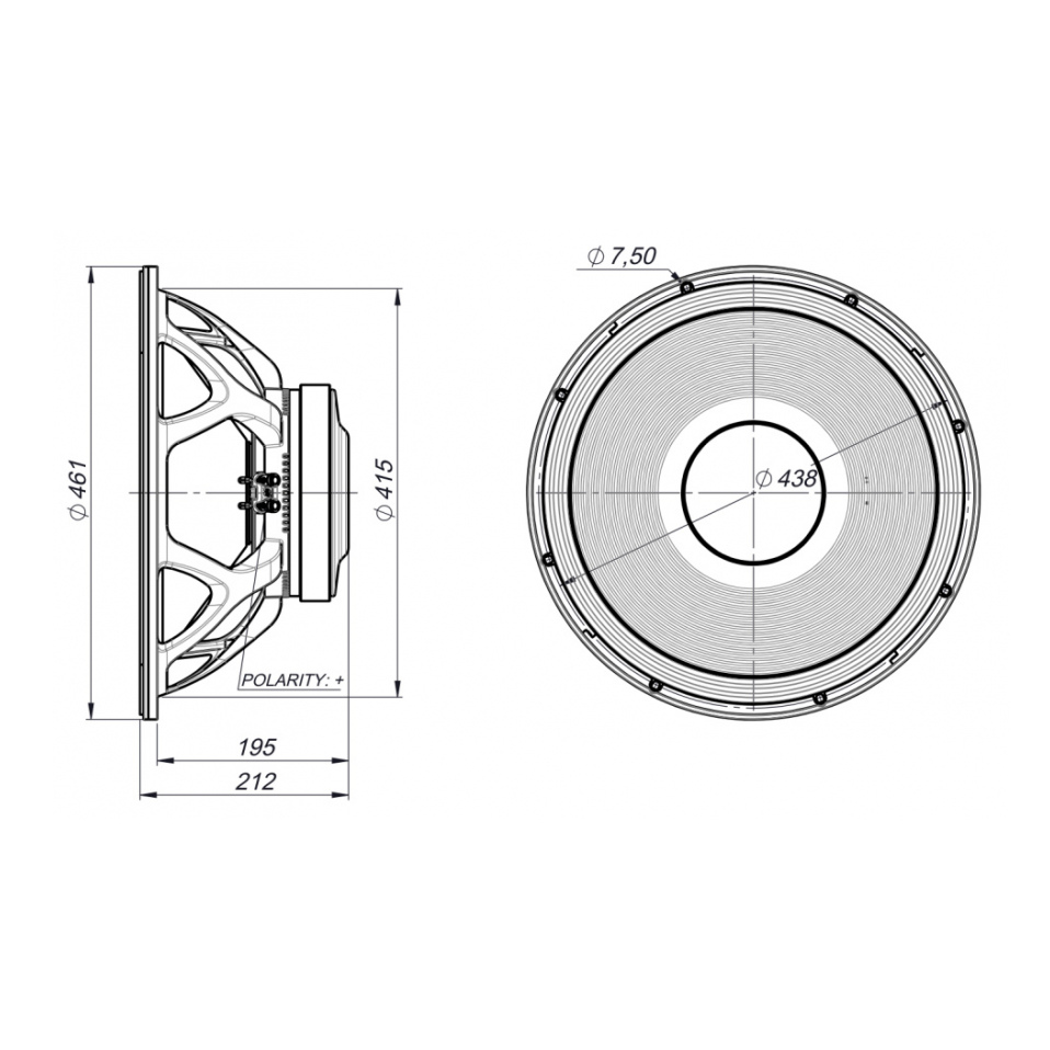 Beyma 18PWB1000Fe/S - 18 inch 1000W 8 Ohm