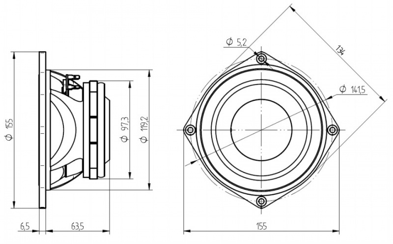 Beyma 5P200Nd - 5 inch 150W 8 Ohm