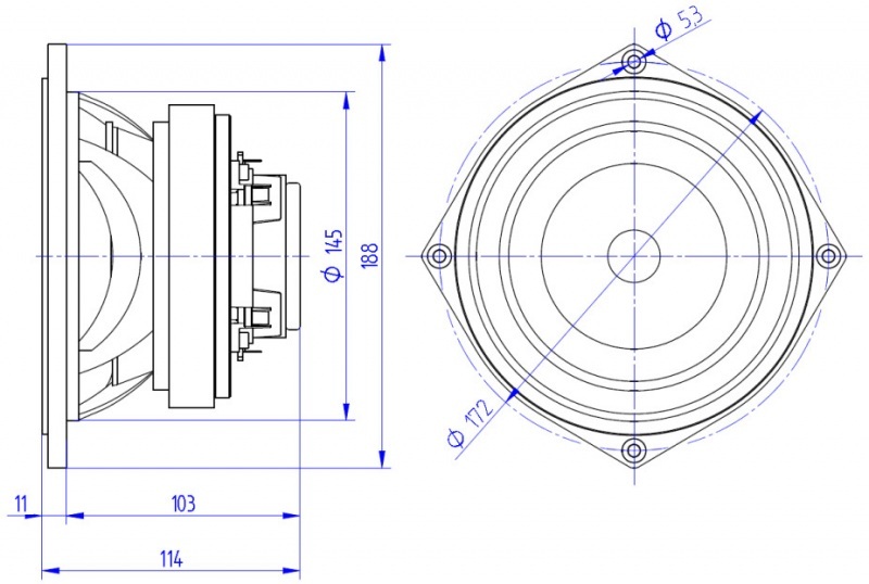 Beyma 6CX200FE - 6 inch 200W 8/8 Ohm