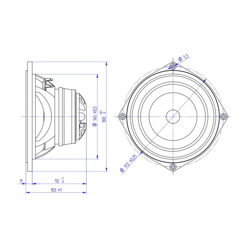 Beyma 6CX200Nd/N - 6 inch 200W 16/16 Ohm