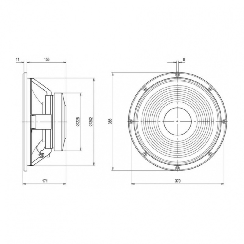 Beyma 15G40 - 15 inch 700W 8 Ohm
