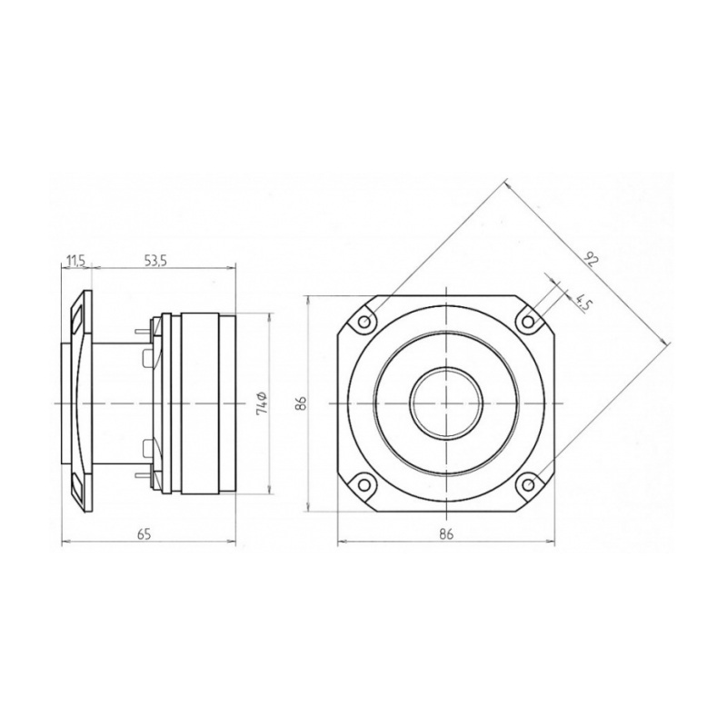 Beyma CP16 15W Bullet Compression Tweeter 8 Ohm