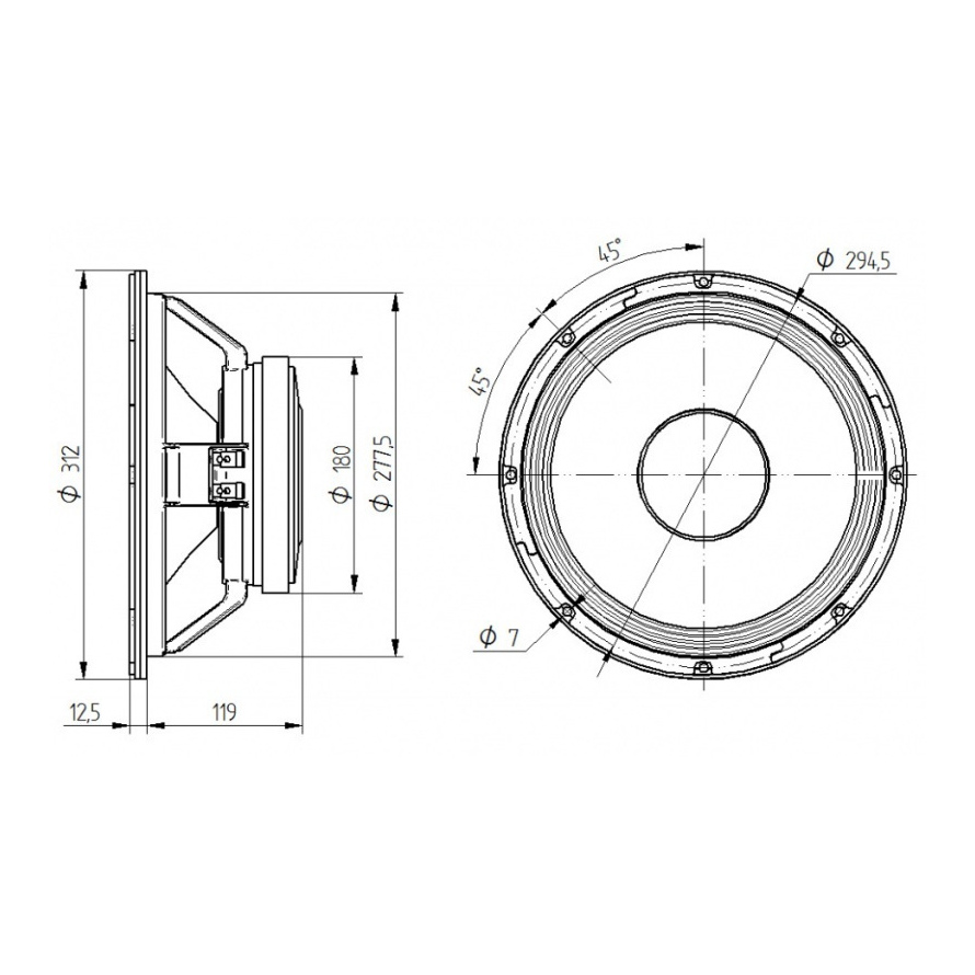Beyma SM112/N - 12 inch 400W 8 Ohm