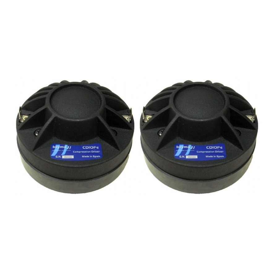 2 Pack of Beyma CD10Fe 1 inch 8 Ohm 70W Compression Driver