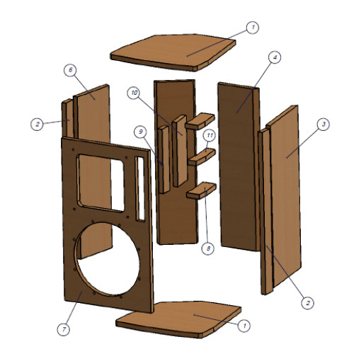 Beyma FR-10WR Design Plans for Full Range  2 -way Speaker with 10 inch woofer