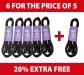 Click to see a larger image of Value Pack - 6 for the price of 5 - JAM XLR 0.5m Cables
