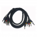 Click to see a larger image of 8 Way Multicore Insert Loom 8 Stereo TRS Jack  > 16 Mono Jack 3m