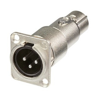 Neutrik NA3MDF XLR Feed-Through Chassis Adaptor