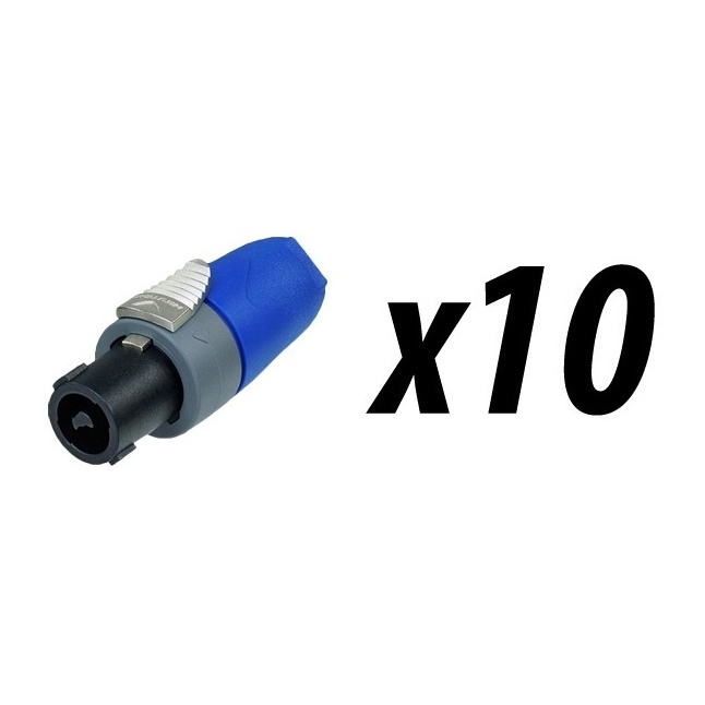 10 Pack of Neutrik NL2FX 2 pole SpeakON Plug