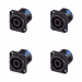 Click to see a larger image of 4 Pack of Neutrik NL4MP 4-pole Speakon Socket
