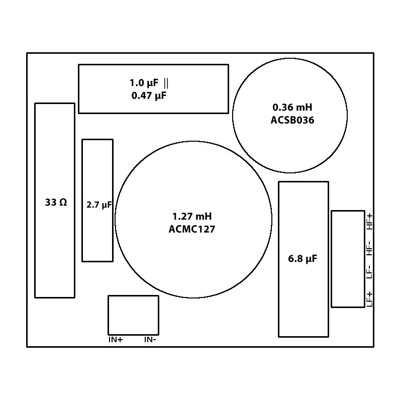 Custom Crossover for 8 inch Woofer with P-Audio PHT-406