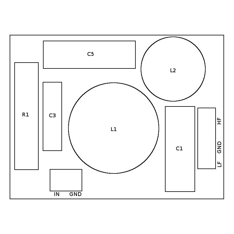 Convair Electronics PCB9023-2 For 2-way Crossover