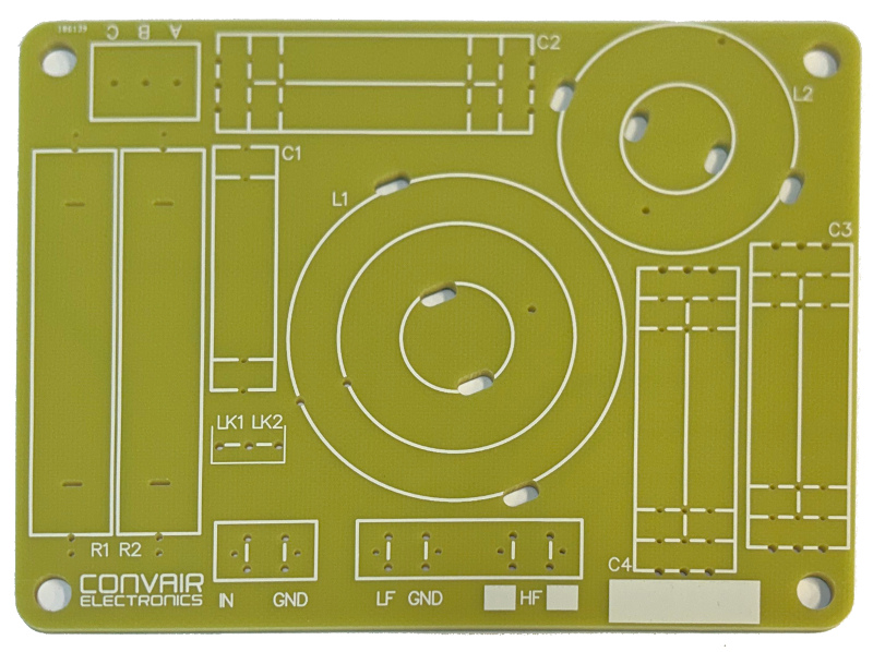 Convair Electronics PCB9033 mk2 For 2-way Crossover