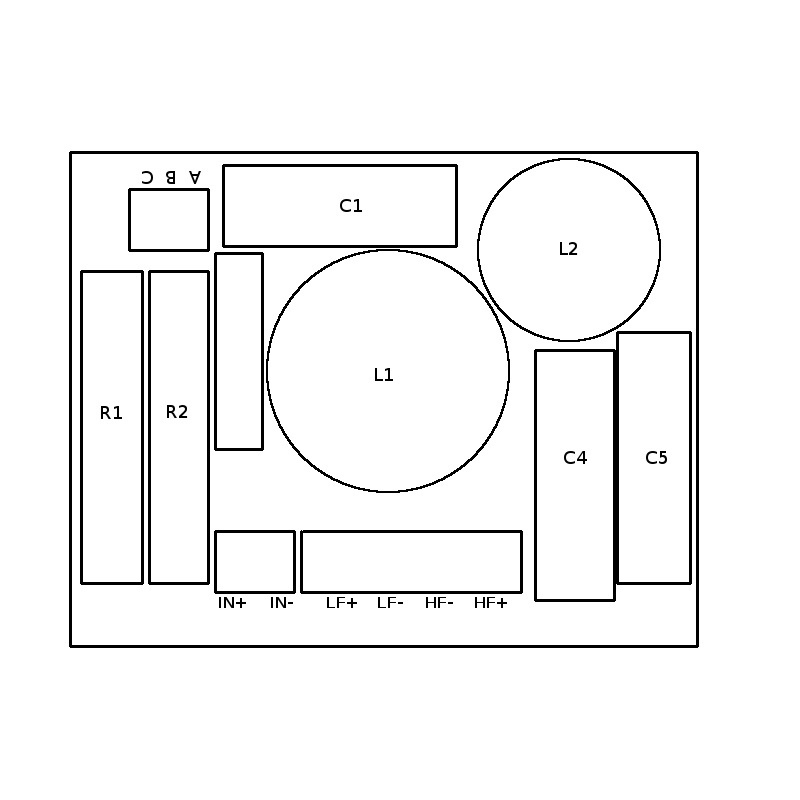 Convair Electronics PCB9033 For 2-way Crossover