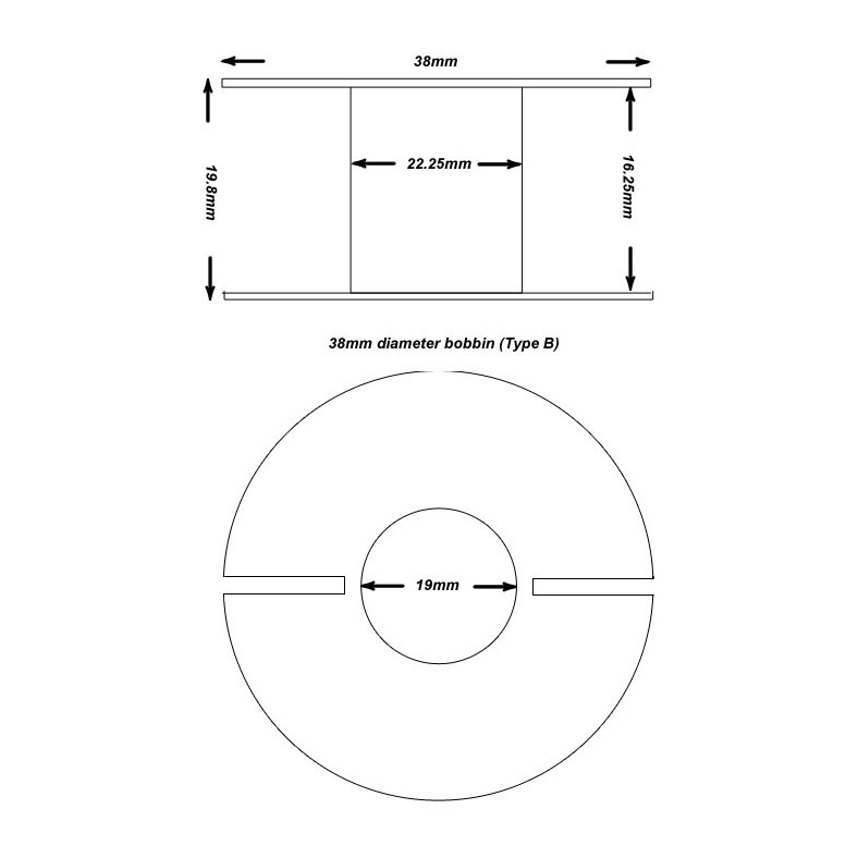 Convair 65mm Plastic Bobbin for Inductors