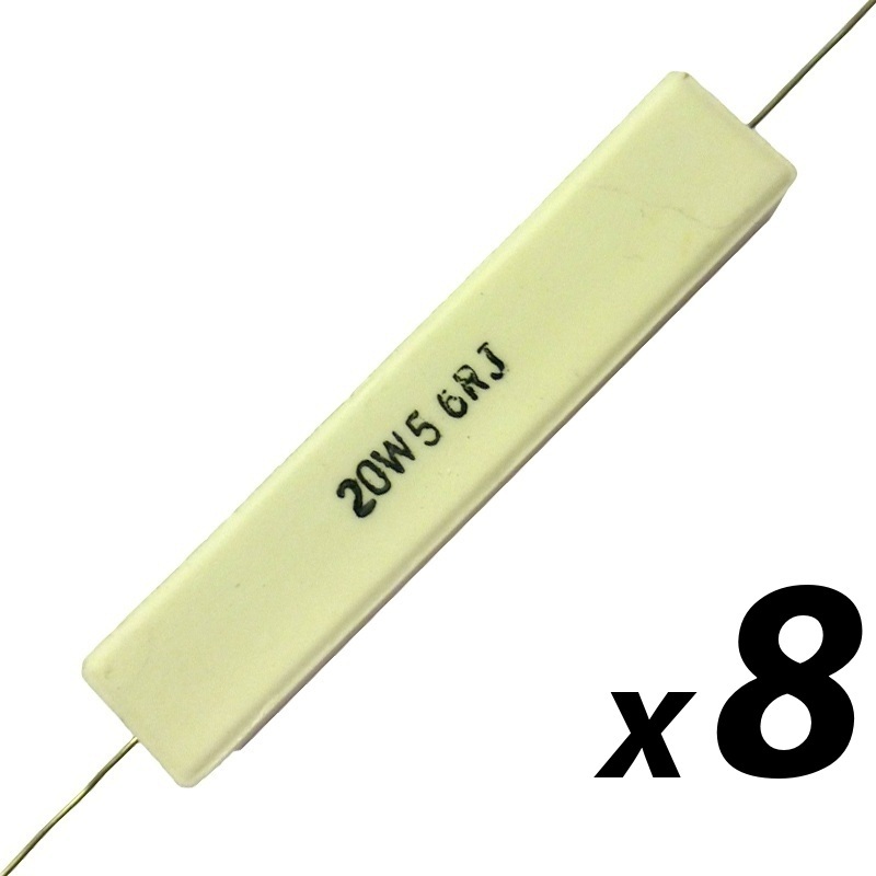 8 Pack of Cement Resistor SQP 20W 56 Ohm (axial)