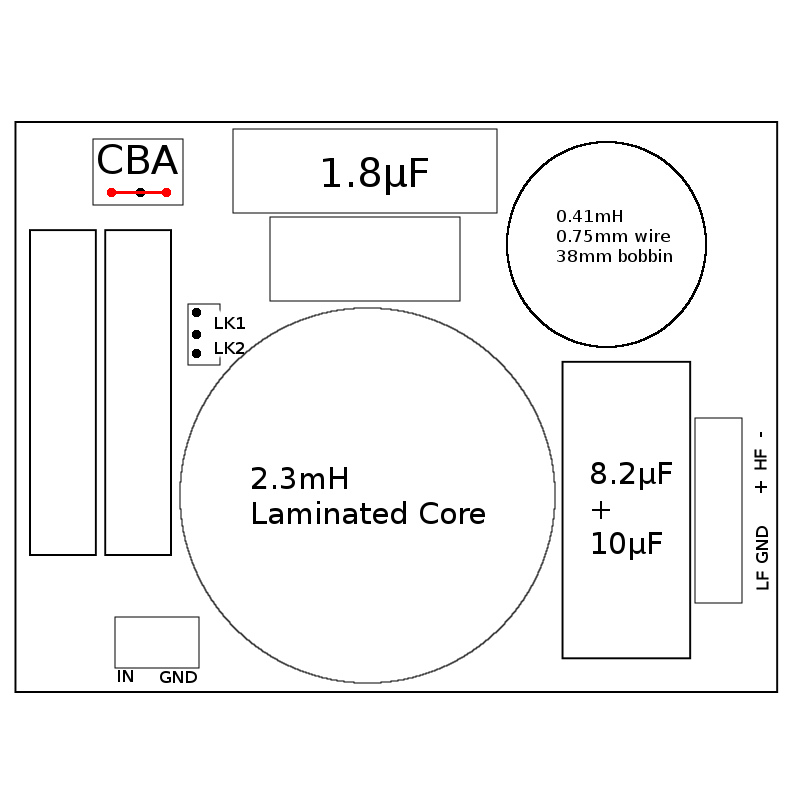 Custom Crossover for P-Audio BM-D740  with 15 inch Woofer