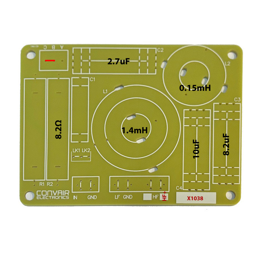 2 way crossover for CSF102.50K 10 inch Coaxial